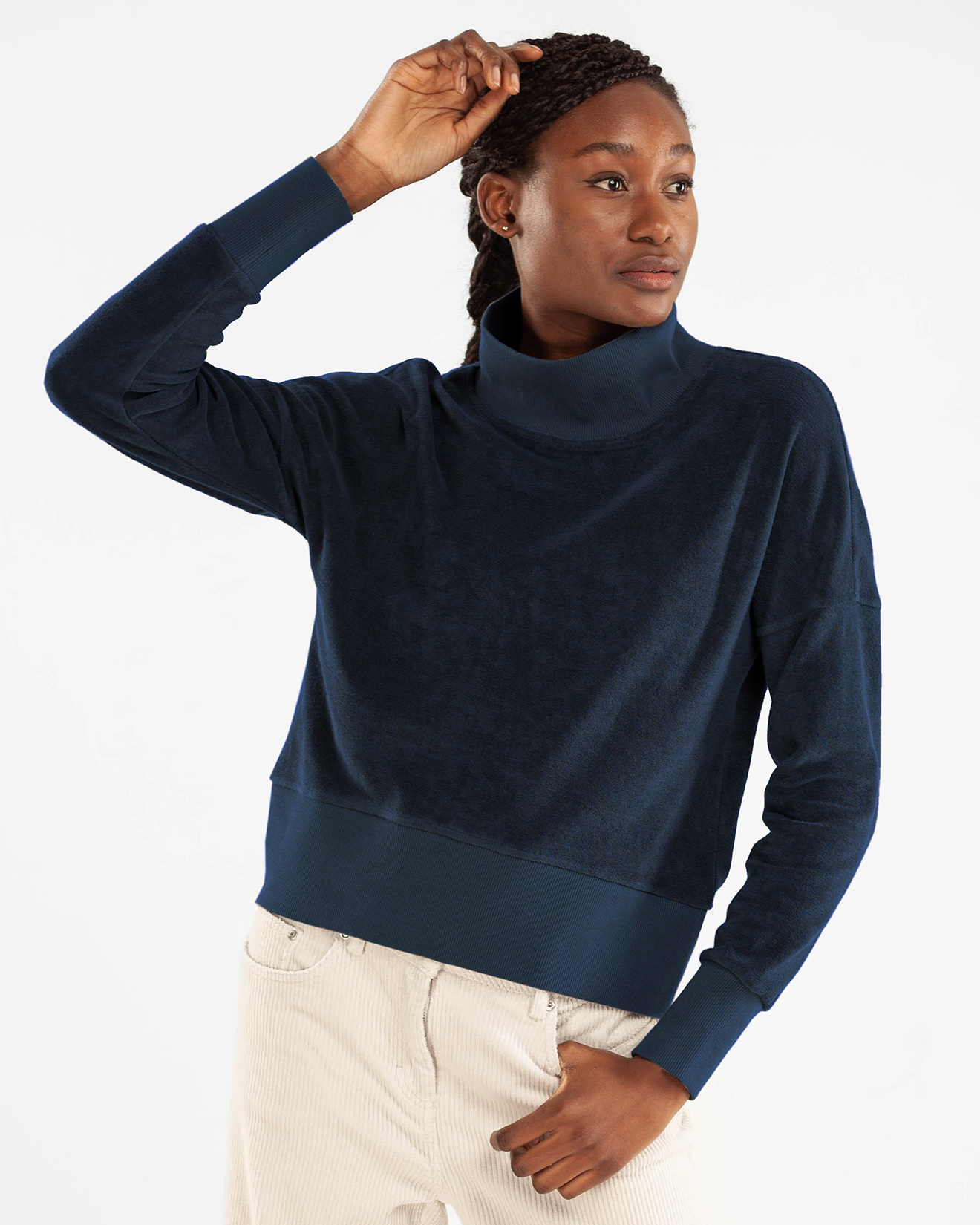 Velour Sweater captain blue