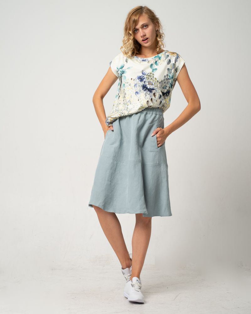 Lin-Ten Skirt silver blue