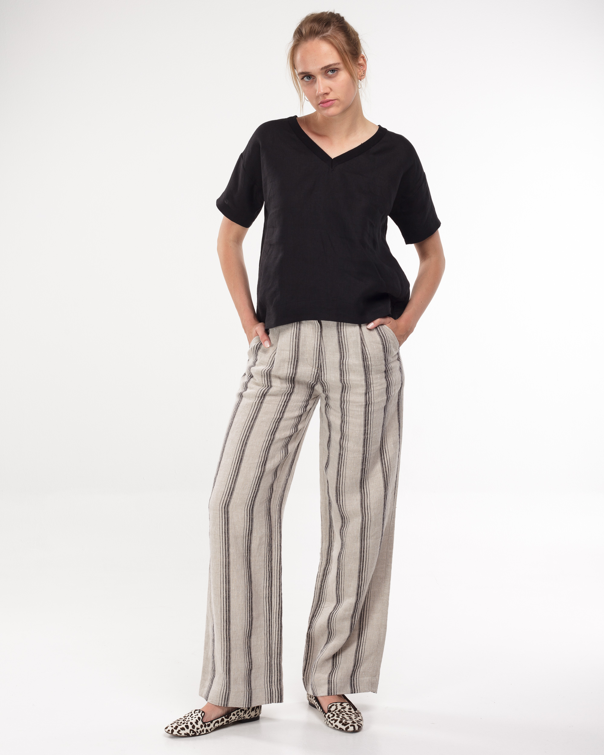 Linen Stripe Pants linen