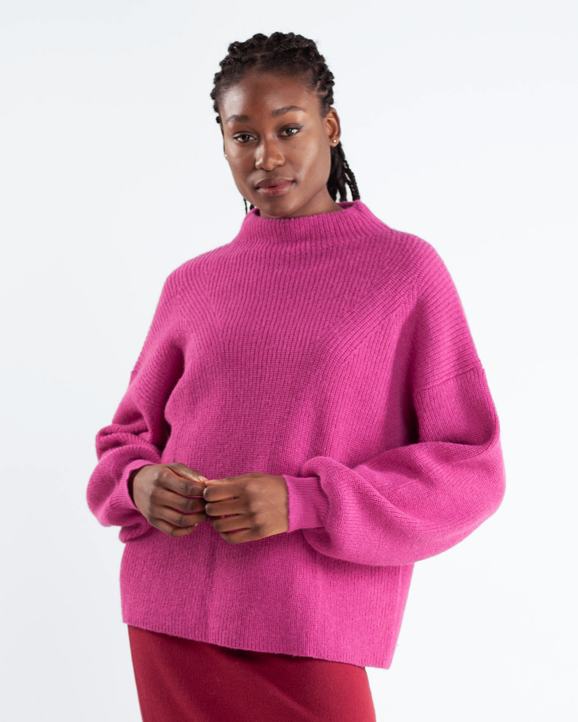 Alpaka Turtleneck Pullover pink